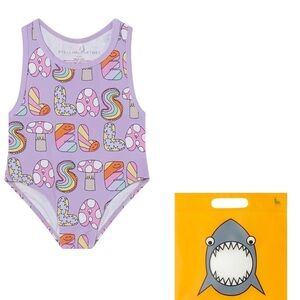 Stella McCartney Kids Lilac Graphic Swimsuit